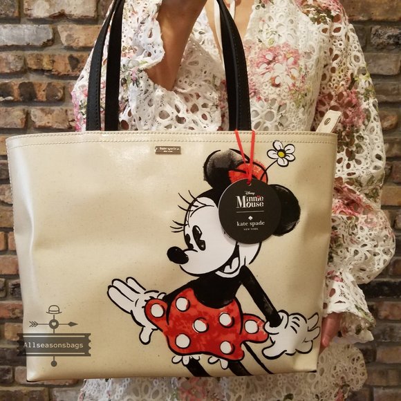 kate spade Handbags - Kate spade Minnie Mouse Tote Francis White Black